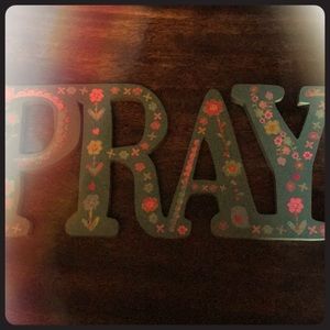 Wooden Hand-painted Pray Sign